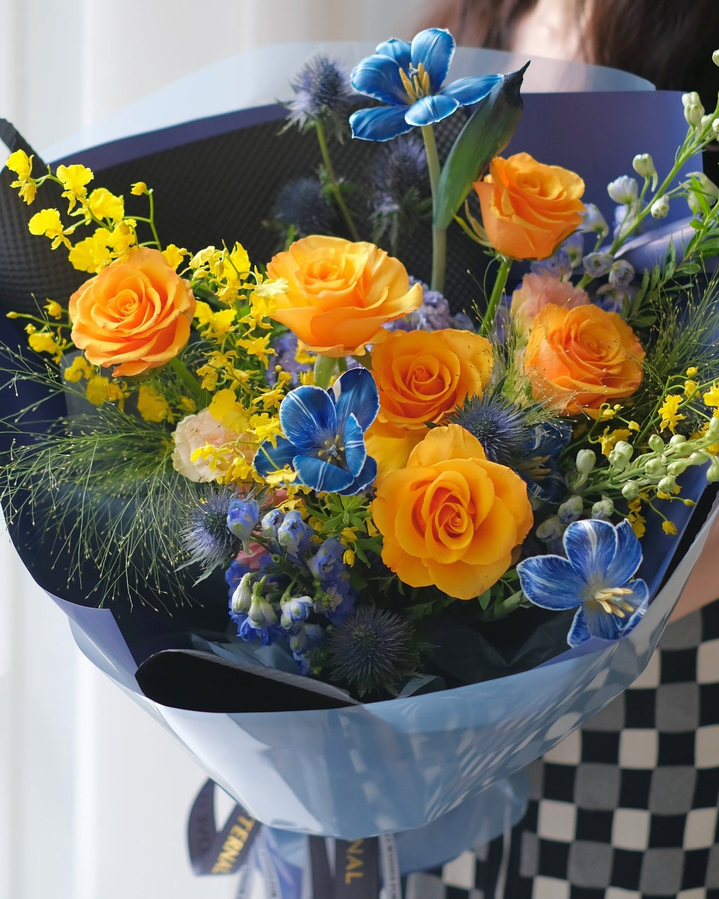 Blue & Gold Symphony Bouquet